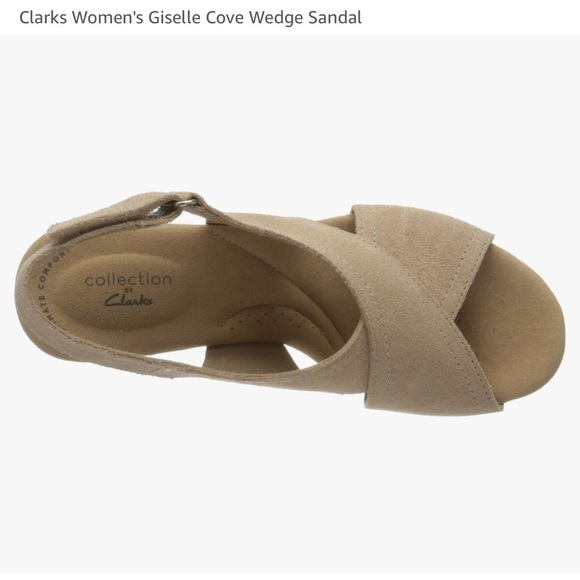 Clarks Women’s Giselle Cove Wedge Sandal in Tan Size 7.5 - Picture 11 of 11